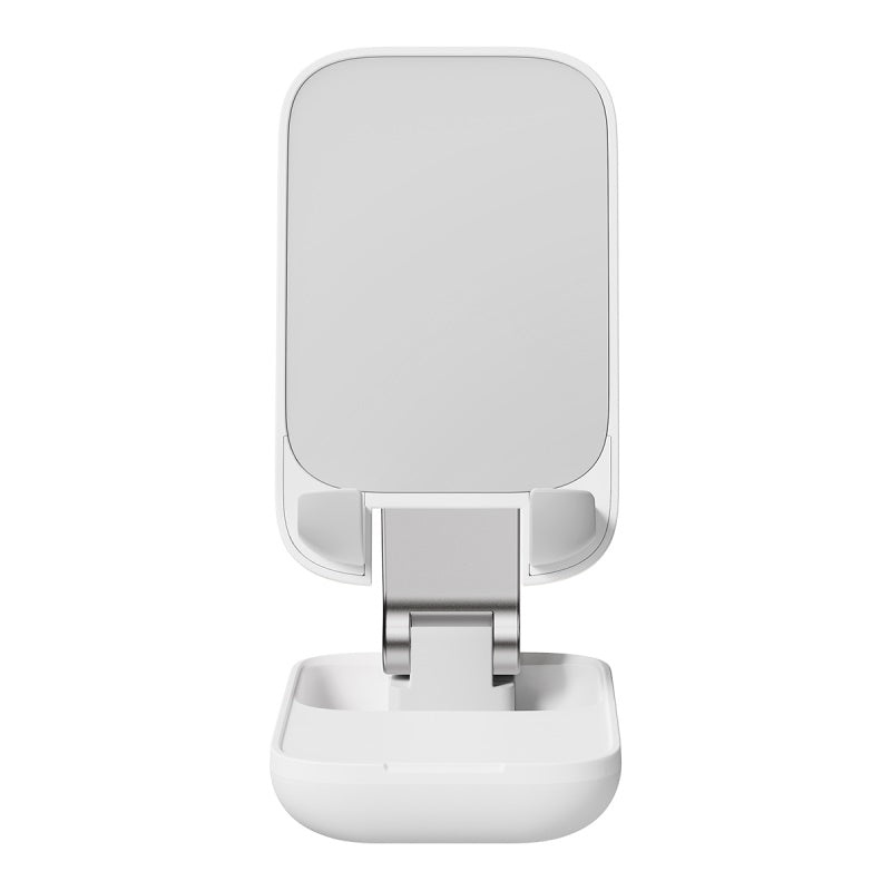 Baseus Foldable Phone Stand Holder - Adjustable & Portable, White - Perfect for Desk, Bed, Travel & Video Calls