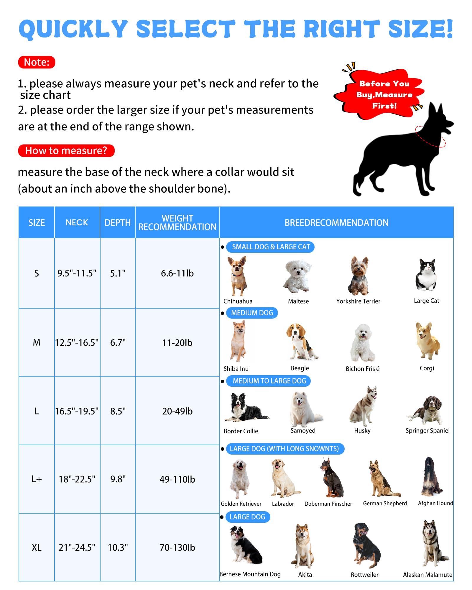 Soft Recovery Collar for Medium & Large Dogs - Adjustable Post-Surgery E-Collar to Prevent Licking & Scratching | Comfortable Fabric Cone for Wound Healing | Perfect for After Spay/Neuter, Skin Treatments & Injury Recovery