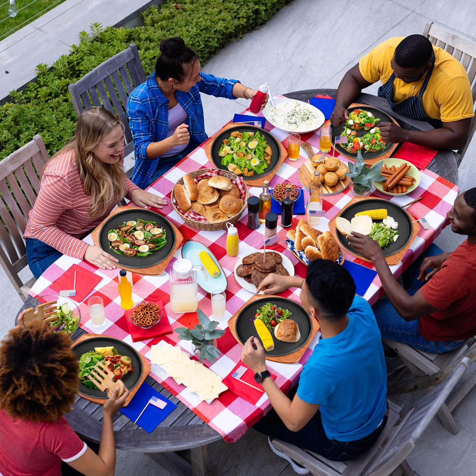 6-Piece Cast Iron Fajita Plate Set - 9.84