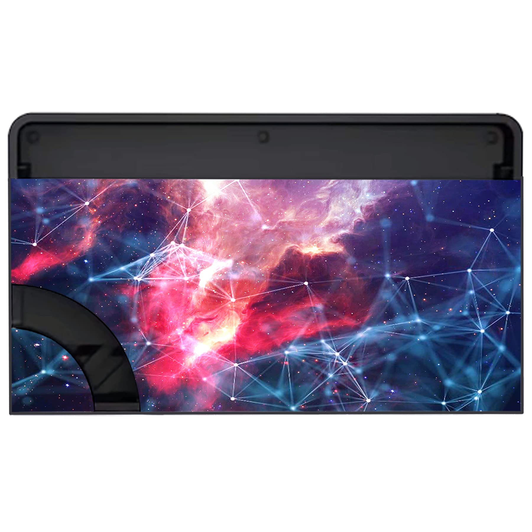 PlayVital Full Protective Sticker Set for Nintendo Switch OLED Model - Custom Vinyl Decal Skin for Console, Joy-Con, Dock & Grip - Galaxy Space Design | Perfect for Gaming Protection & Personalized Style