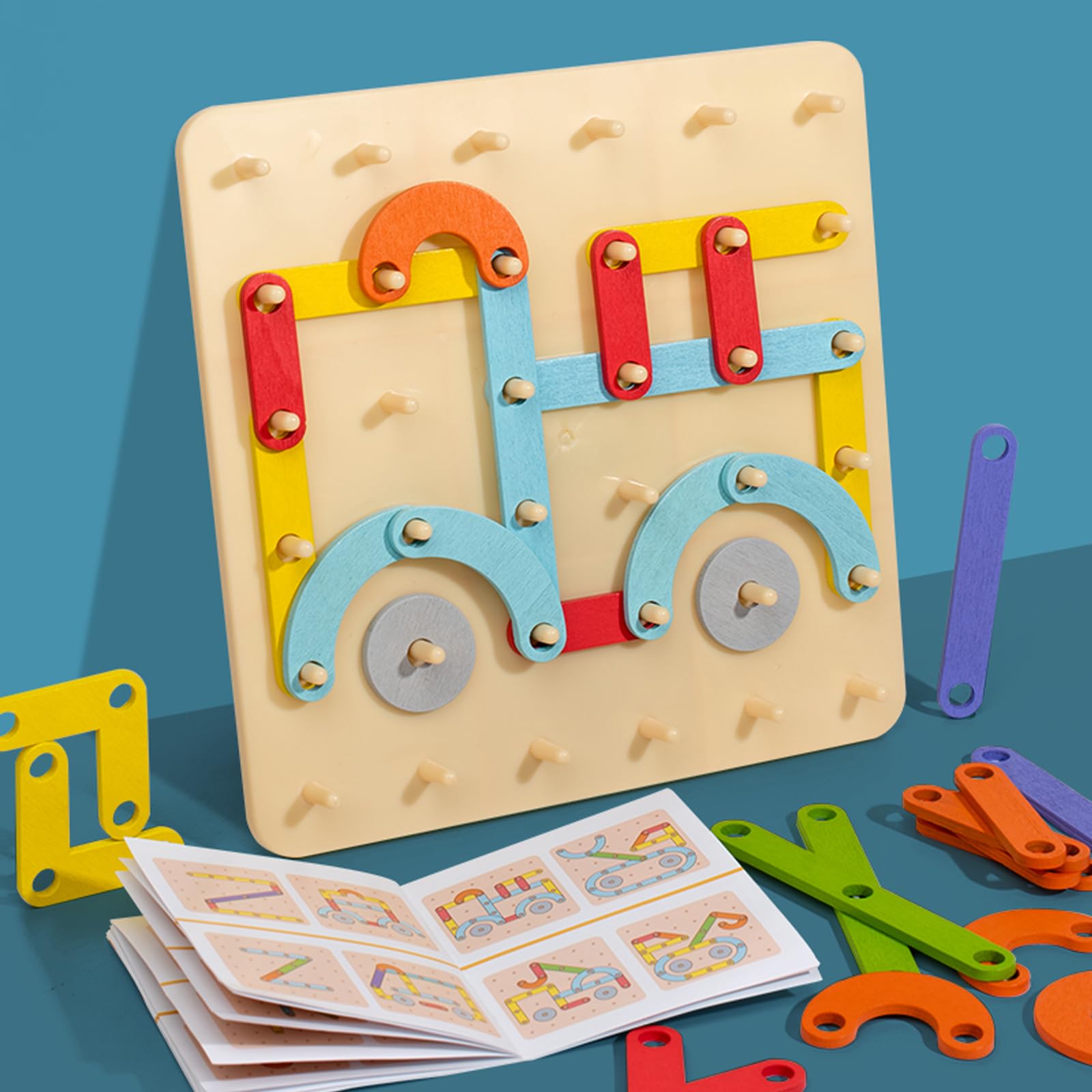 Montessori Wooden Alphabet & Number Puzzle Blocks - 35 Pcs STEM Learning Toys for Toddlers Ages 2-5 | Fine Motor Skills Development | Educational Pegboard Letters for Preschool Classroom & Home Learning | Perfect Gift for Boys & Girls