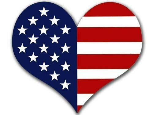 4x4 Inch Heart Shaped American Flag Magnet - USA Made Vinyl Sticker for Cars, Fridges & Metal Surfaces | Patriotic Home & Office Decoration