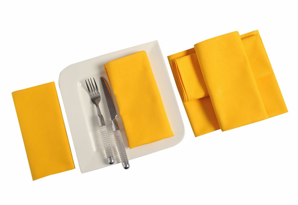 Premium YUGA 100% Cotton Plain Dinner Napkins Set - 6 Pack 19x19 Inch Soft Table Linen for Formal Dining, Parties & Everyday Use