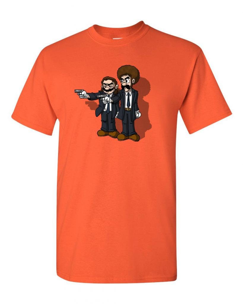 Funny Pulp Plumber Gun Men Novelty T-Shirt for Adults - Perfect for Costume Parties, Gag Gifts & Pop Culture Fans