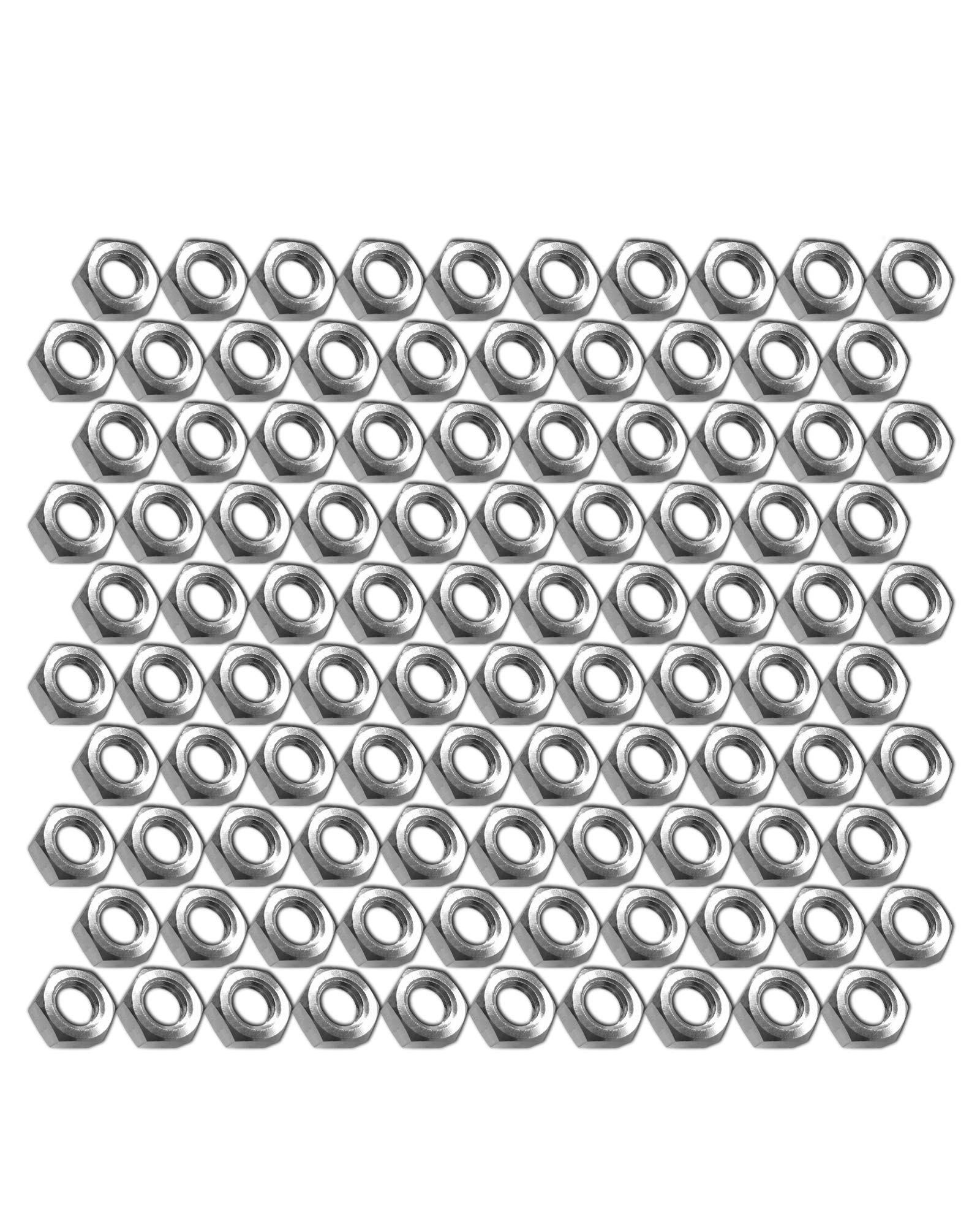 **Stainless Steel Lock Nuts Kit - 100 Pcs 10-32 Hex Nuts, Coupling Nuts & Hardware Assortment for Secure Fastening - Perfect for Automotive, Machinery & DIY Projects**