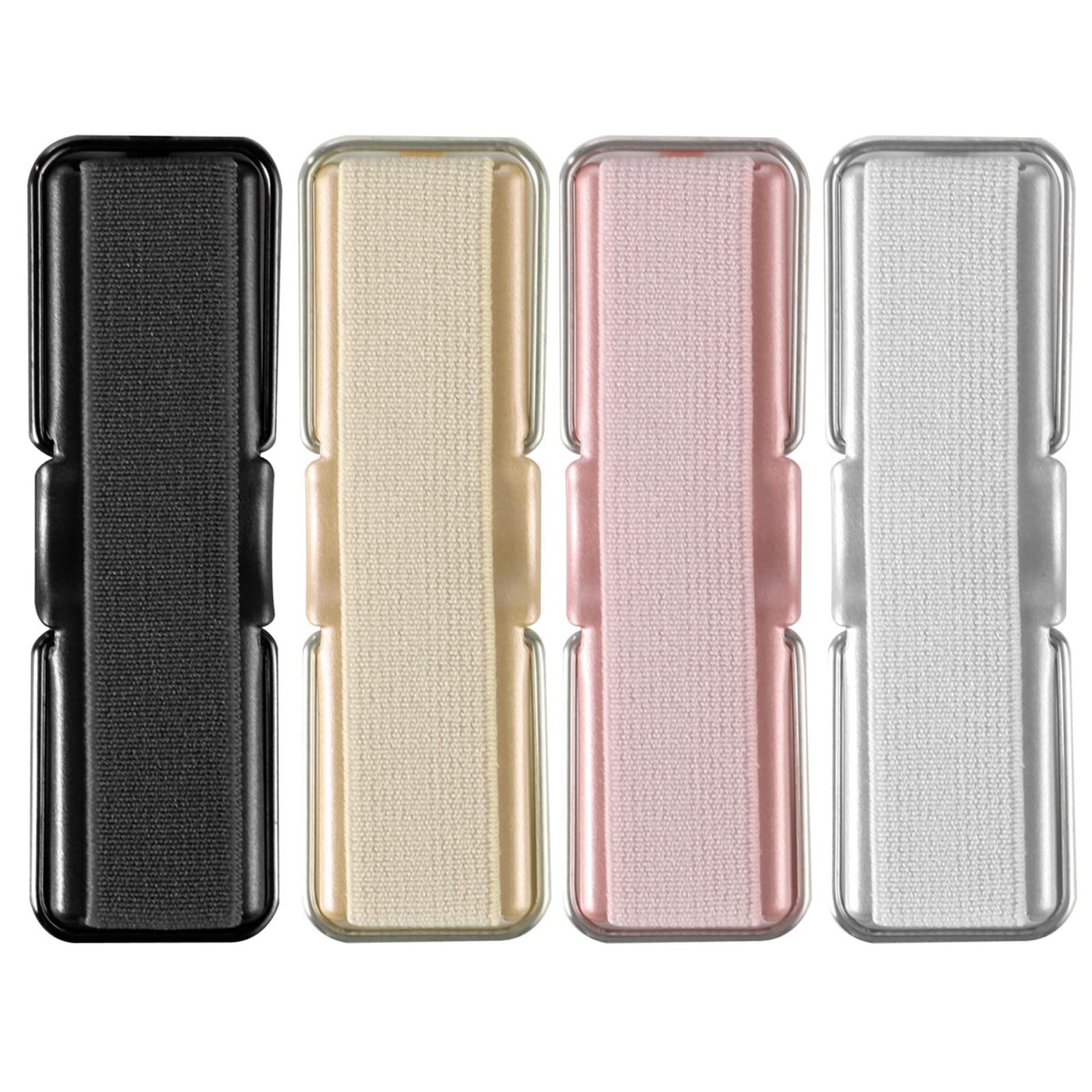 4 Pcs Universal Phone Finger Strap with Stand - Elastic Phone Grip Holder for All Smartphones - Perfect for Gaming, Selfies & One-Handed Use