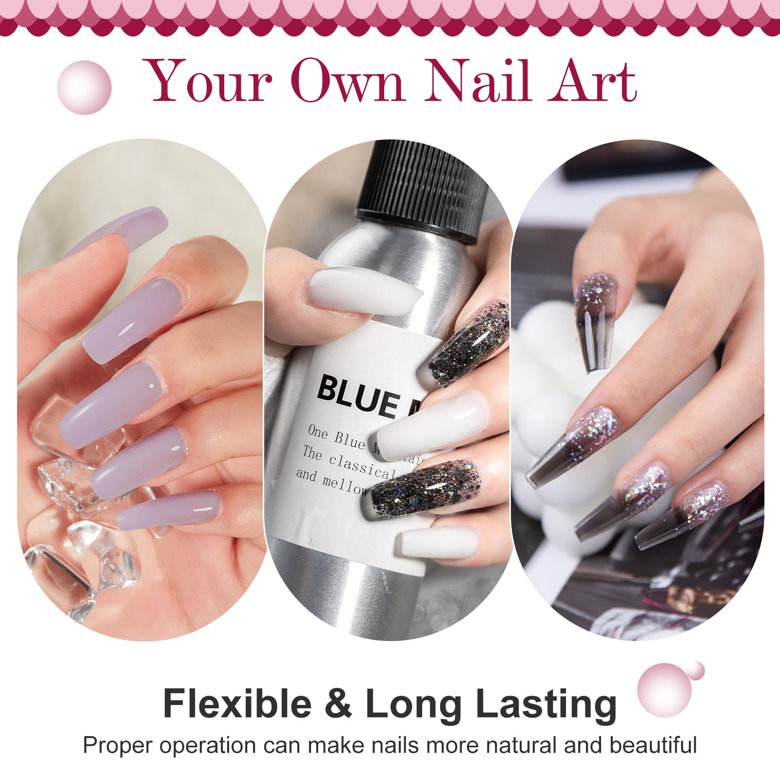 Professional Mobray Poly Nail Extension Gel Kit - All-in-One Builder Gel with Essential Tools for Strong Nail Extensions | Perfect for Salon, Home Manicures & DIY Nail Art Gifts (KIT2)