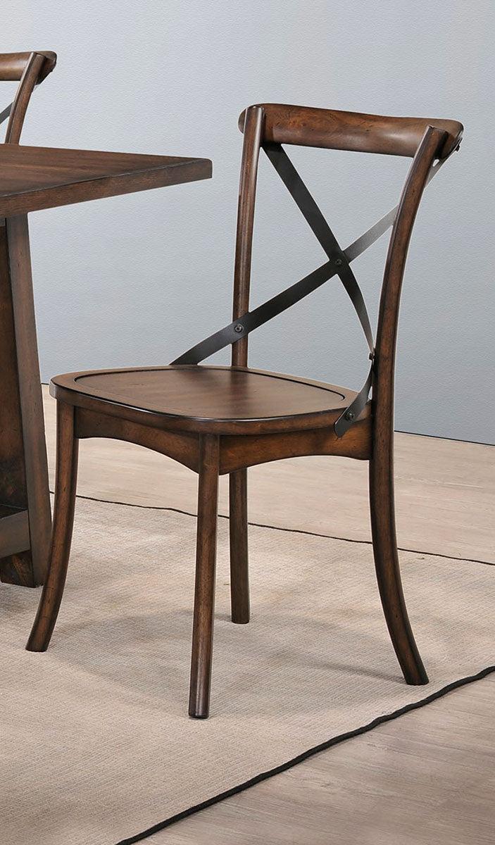 Acme Furniture Kaelyn Dark Oak & Black Side Chairs (Set of 2) - Modern Dining Room Chairs for Kitchen, Breakfast Nook, or Home Office - 73032
