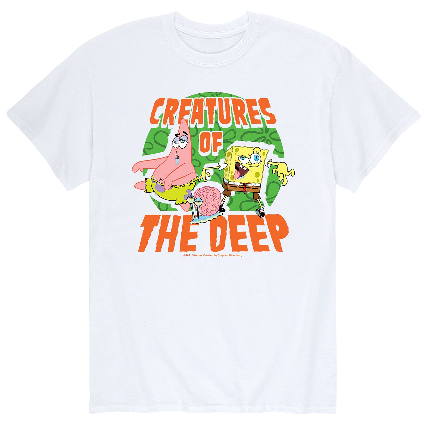 HYBRID APPAREL Spongebob Squarepants Creatures of The Deep Men's Graphic T-Shirt - Cool Casual Short Sleeve Tee for Fans, Gifts & Everyday Wear
