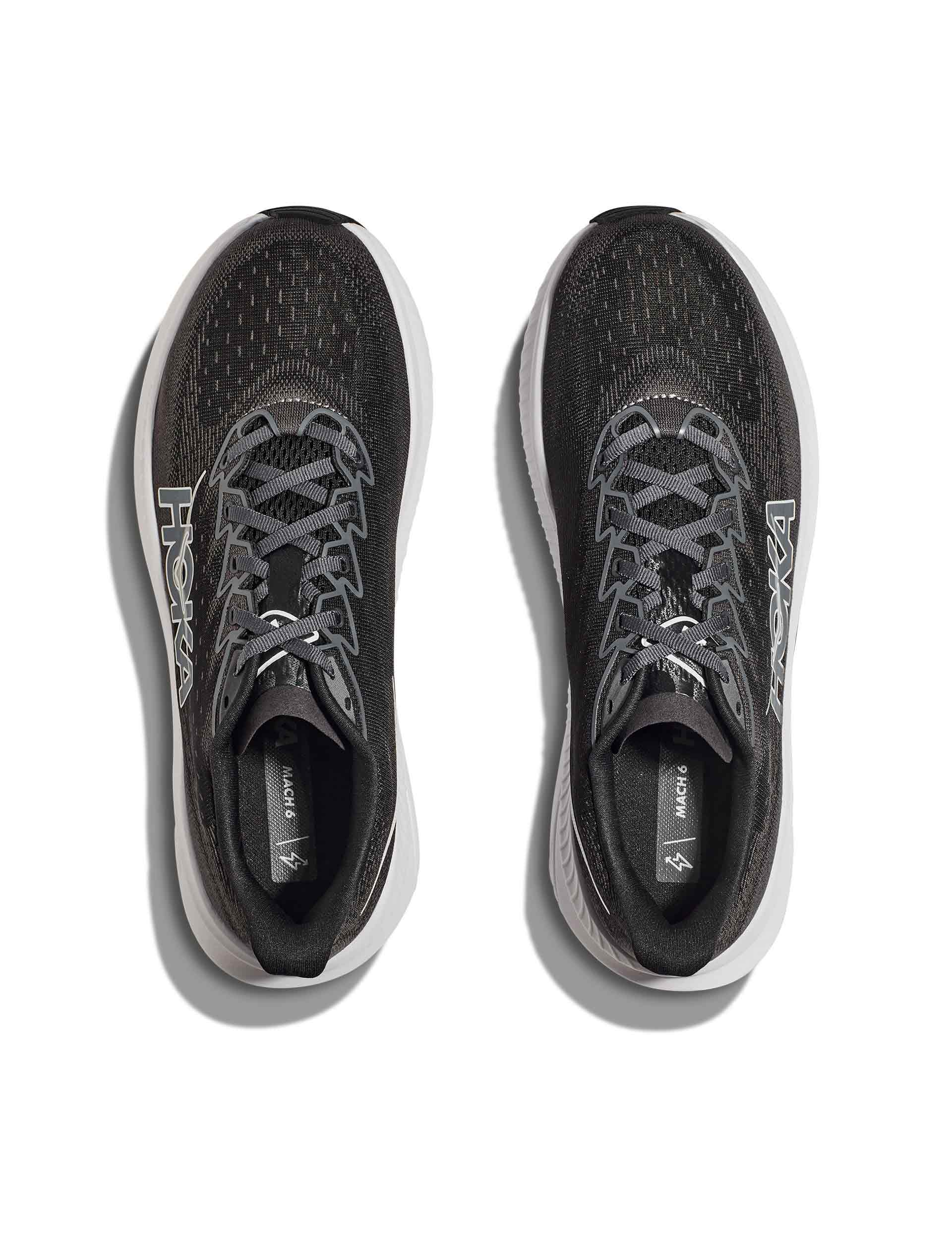 Mach 6 Running Shoes for Men - Lightweight Black & White Athletic Sneakers for Jogging, Gym Workouts & Daily Wear