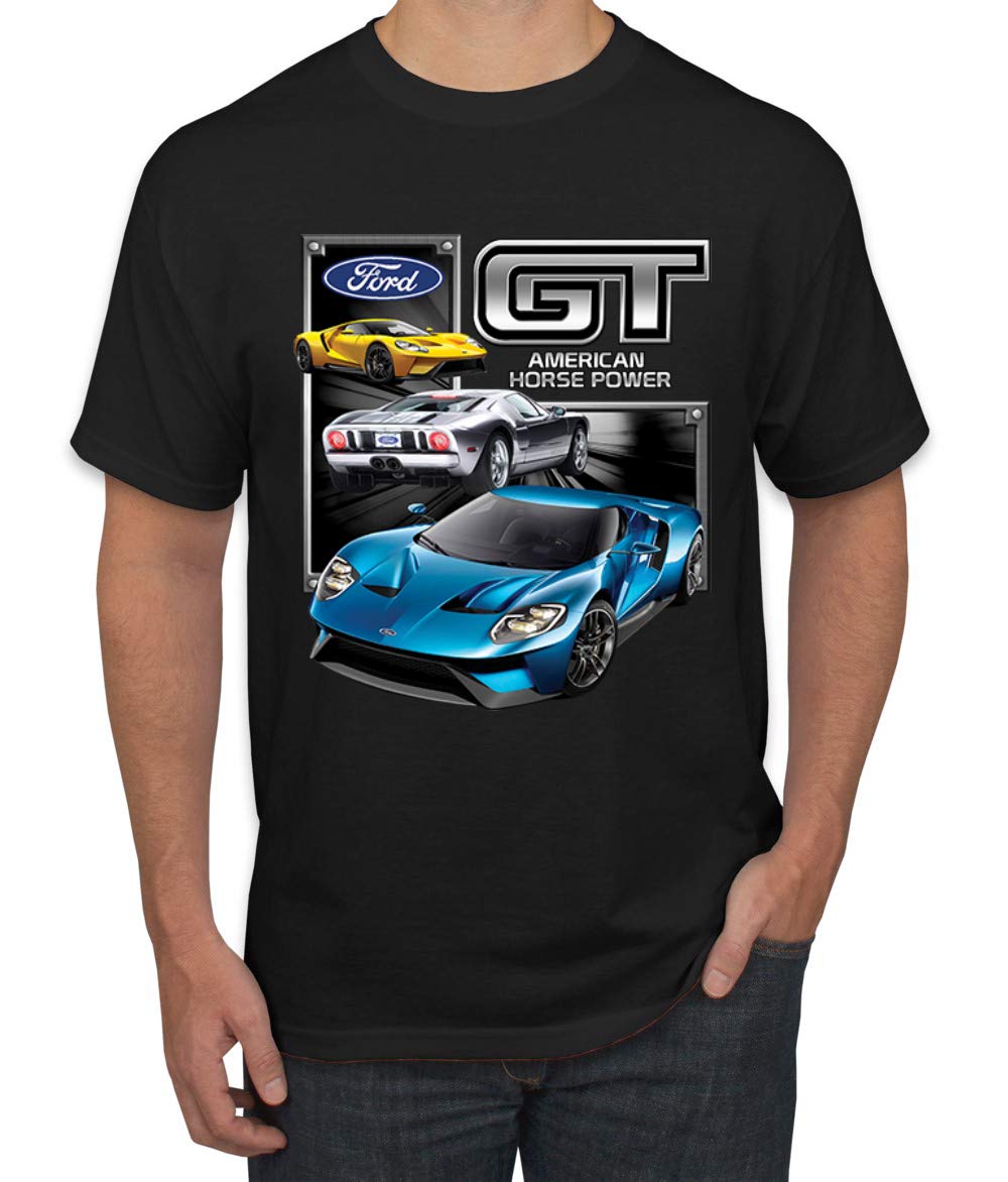 Ford GT American Horsepower Mustang Cars & Trucks Graphic T-Shirt for Men - Casual Wear, Car Enthusiast Gift, Automotive Fan Apparel