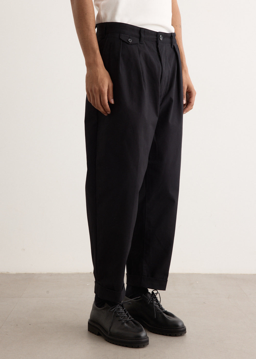 2-Pleat Twill Pants for Men - Comfortable Office & Casual Wear - Perfect for Business, Travel & Daily Use