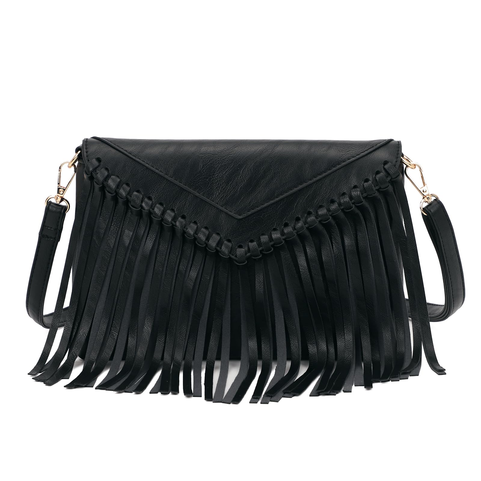 Stylish Women's PU Leather Crossbody Bag with Tassel Fringe - Western Boho Shoulder Purse for Casual Outings, Travel & Everyday Use