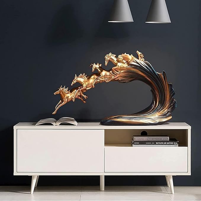 BLURISM Resin Sea Shell Decor - Handcrafted Conch Shell Ornament for Home, Bar, Desktop & Tabletop Decoration | Perfect for Coastal, Beach & Nautical Themed Interior Design