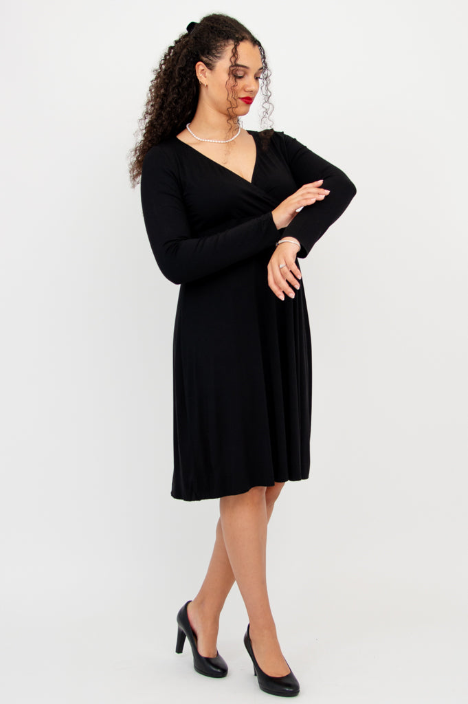 Denver Women's Black Bamboo Dress - Soft & Breathable Summer Dress for Casual Wear, Office & Outdoor Activities