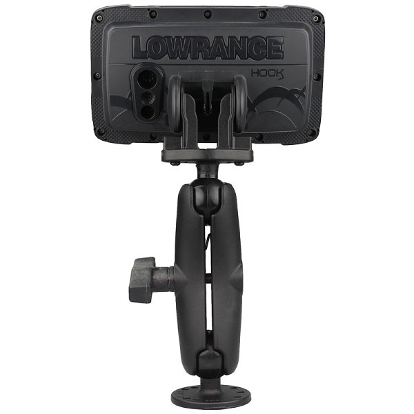 RAM Double Ball Mount for Lowrance Hook & Reveal Series Fish Finders - RAM 101 LO12 - Adjustable Marine GPS Mount for Boats & Kayaks