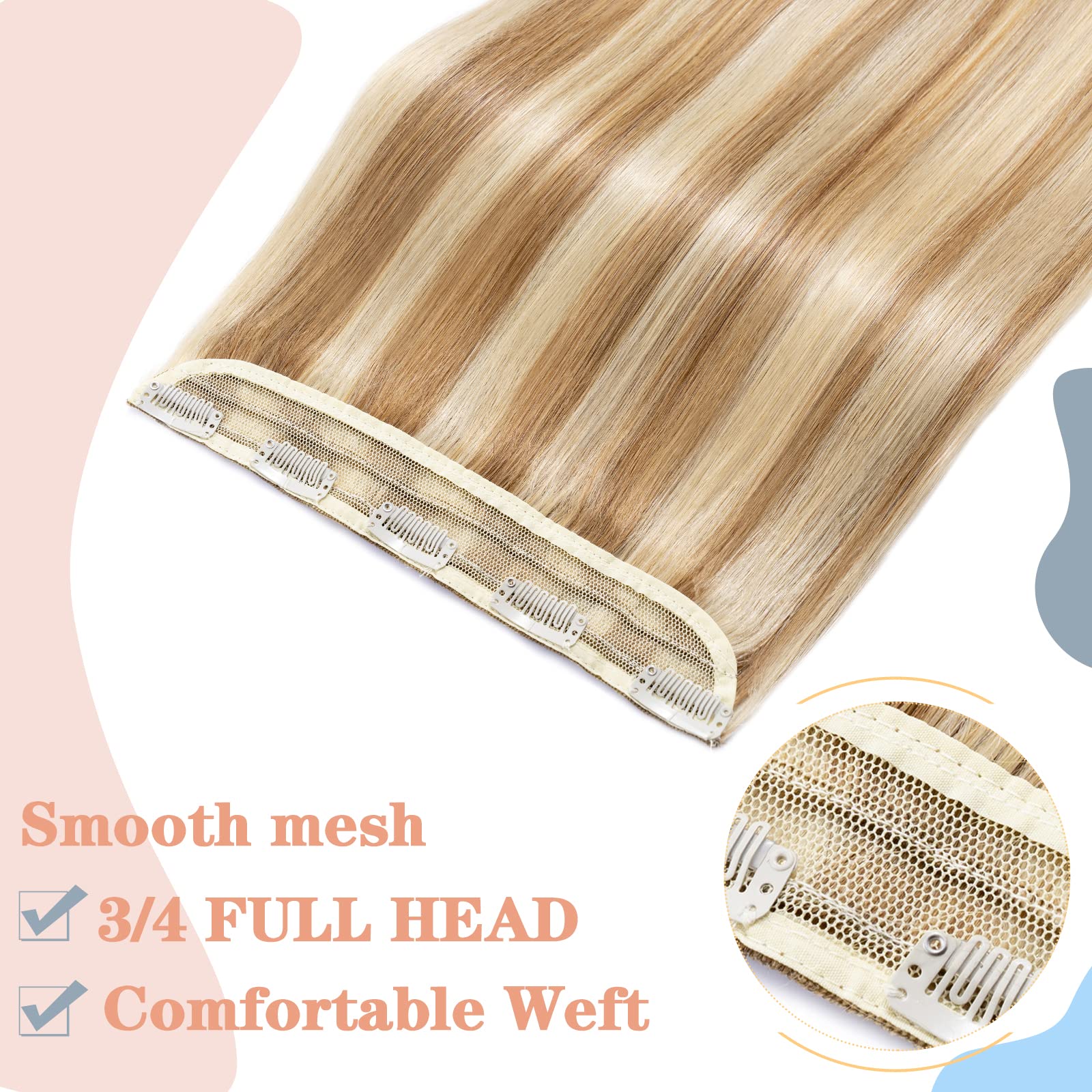 Clip in Human Hair Extensions - 18