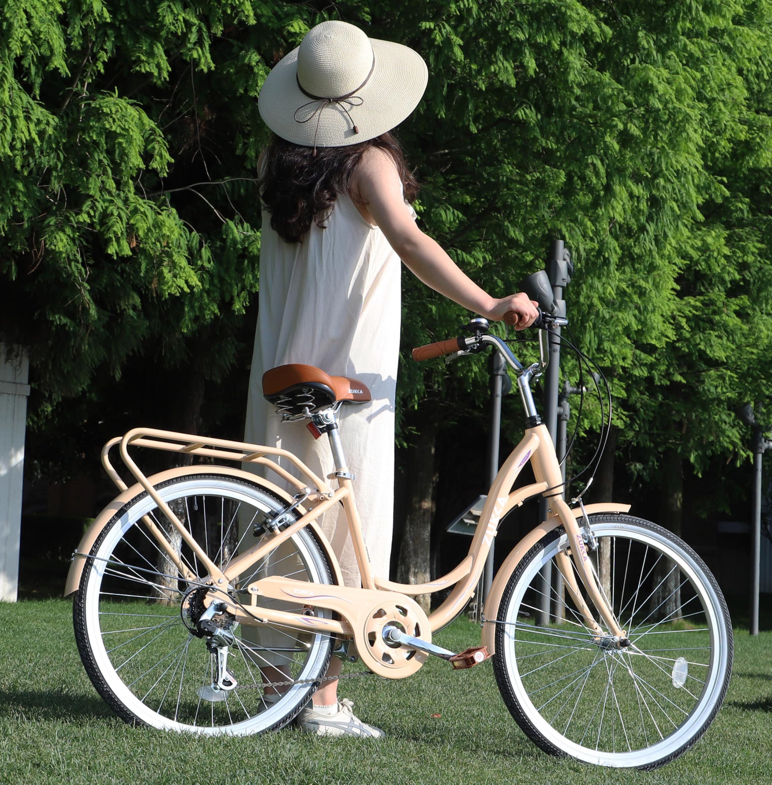 **MEGHNA 26 Inch Cruiser Bike for Women & Men - Low Step-Through Frame, 7-Speed Shifter, V-Brake - Perfect for Commuting, City Riding & Leisure**    *(Use Case: Ideal for daily commutes, casual city rides, and relaxed weekend cycling for adults and seniors.)*