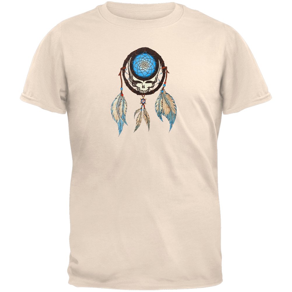 Grateful Dead Old Glory Boys Dreamcatcher SYF Natural Youth T-Shirt - Large Size, Off-White | Vintage Band Tee for Concerts, Casual Wear & Music Fans