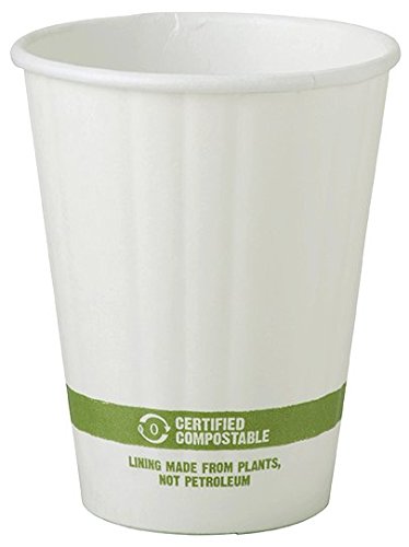 8 oz Double Wall Compostable Hot Paper Cups - Insulated Coffee Cups for Hot Beverages | Biodegradable & Eco-Friendly Disposable Paper Cups (1,000 Count) - Perfect for Coffee Shops, Offices, and Events