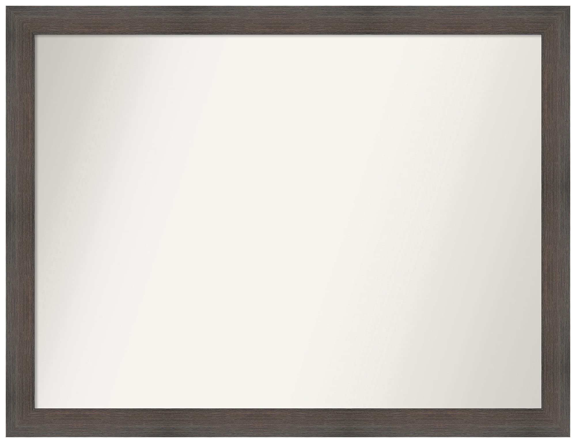 Amanti Art 26x34 Inch Non-Beveled Custom Wall Mirror with Hardwood Chocolate Narrow Frame - Bathroom, Living Room, Bedroom Decor - Various Sizes Available