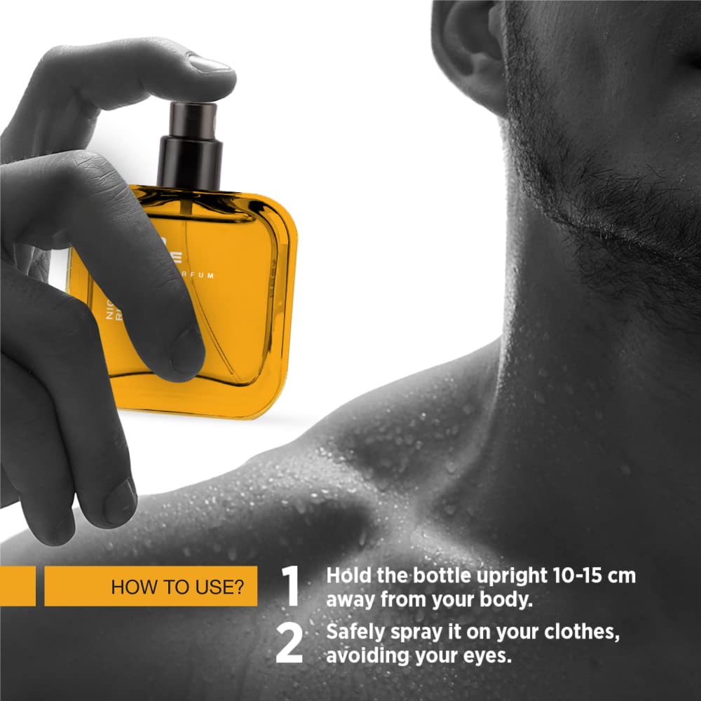 Wild Stone Night Rider EDP Premium Perfume for Men, 100ml - Long Lasting Eau De Parfum | Luxury Cologne with Captivating Fragrance | Bold & Masculine Scent | Perfect Gift for Him - Great for Date Nights, Office & Special Occasions