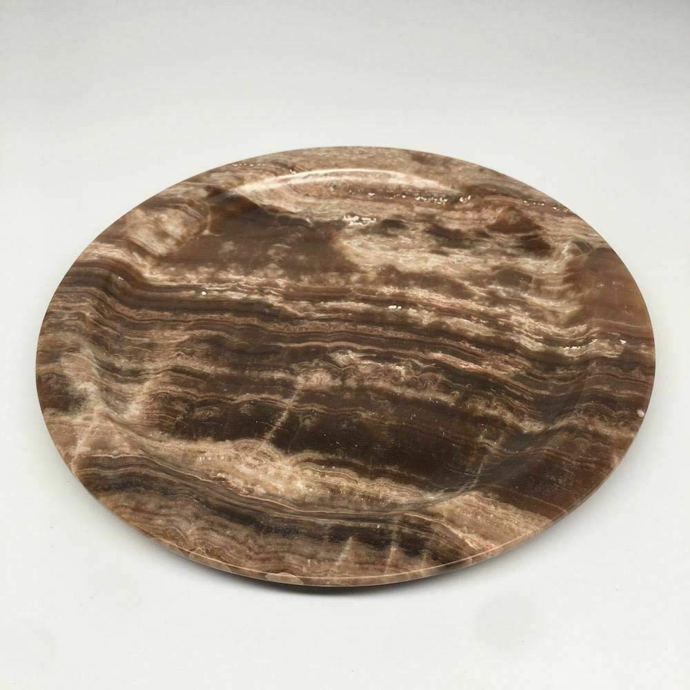 4-Piece Set Handmade Moroccan Onyx Plates - 8.5