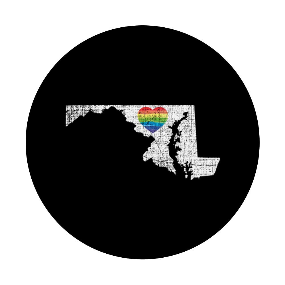 Maryland Gay Pride Rainbow Heart LGBTQ+ Rights Flag - Perfect for Pride Parades, Home Decor & LGBTQ+ Support