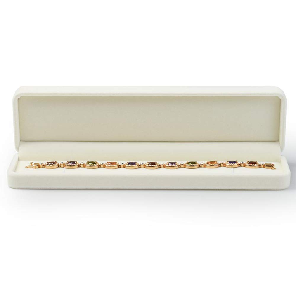 Luxury Velvet Jewelry Storage Box - Organizer for Bracelets, Necklaces & Long Chains - Elegant Gift Box & Display Case for Jewelry Showcase - Perfect for Home, Travel & Gifting