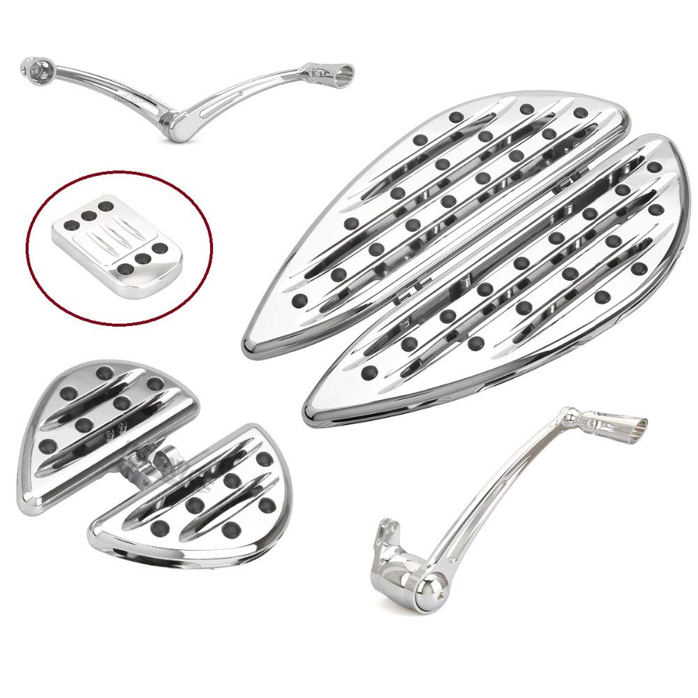 Chrome Floorboards for Harley Davidson Street Glide FLHX & Road Glide Special FLTRXS 2008-2013 - Shift Lever & Passenger Footboards for Enhanced Riding Comfort on Long Road Trips