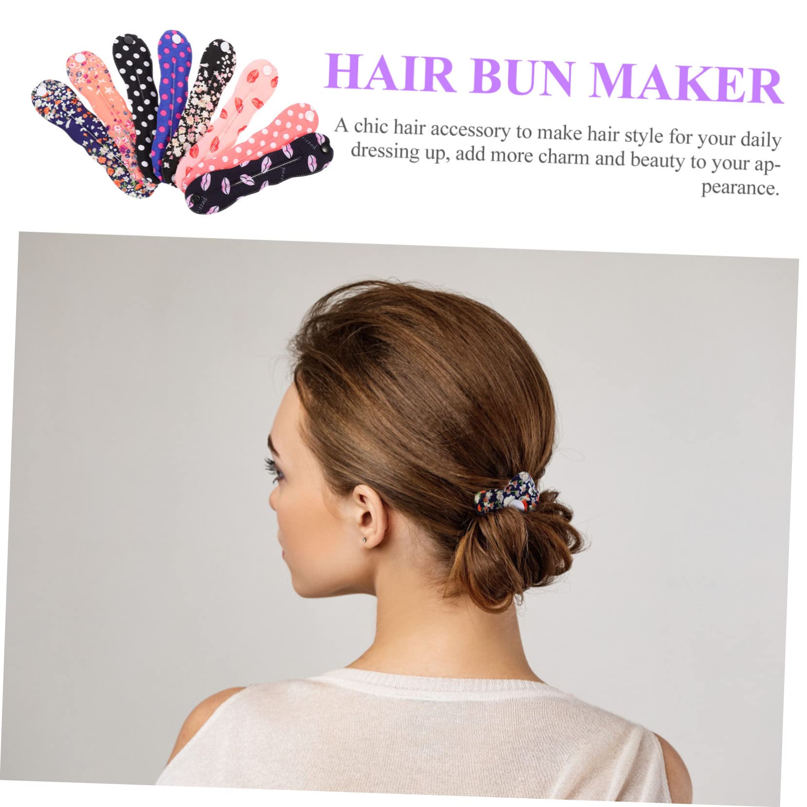 FOMIYES 8-Piece Hair Bun Shaper Maker Set - Twisted Hairband & Styling Tool for Women & Girls - Perfect for Parties, Weddings & Everyday Hairstyles