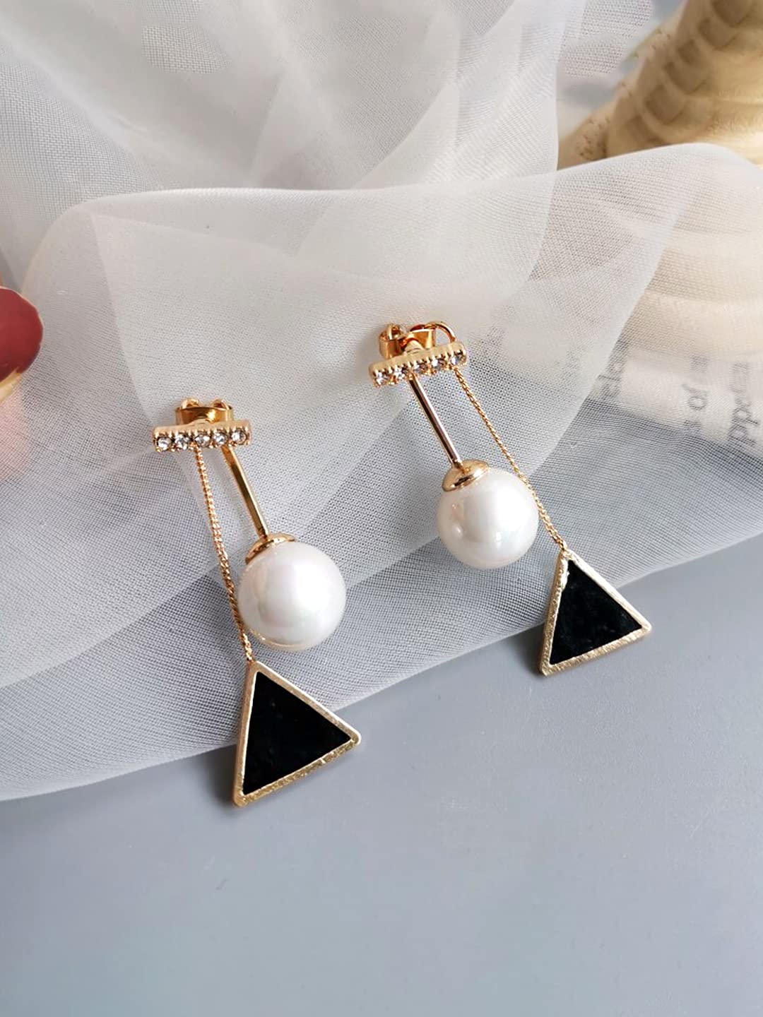 Yellow Pearl Drop Earrings for Women & Girls - Elegant Dangle Chime Earrings | Perfect Birthday & Anniversary Gift for Wife, Daughter, Sister | Great for Weddings, Parties & Special Occasions