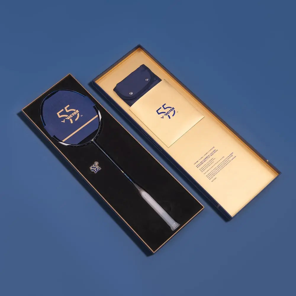 Victor 55th Anniversary Edition BraveSword 12 BRS-12 DLUX Premium Badminton Racket Gift Box - Perfect for Professional Players & Tournament Competitions