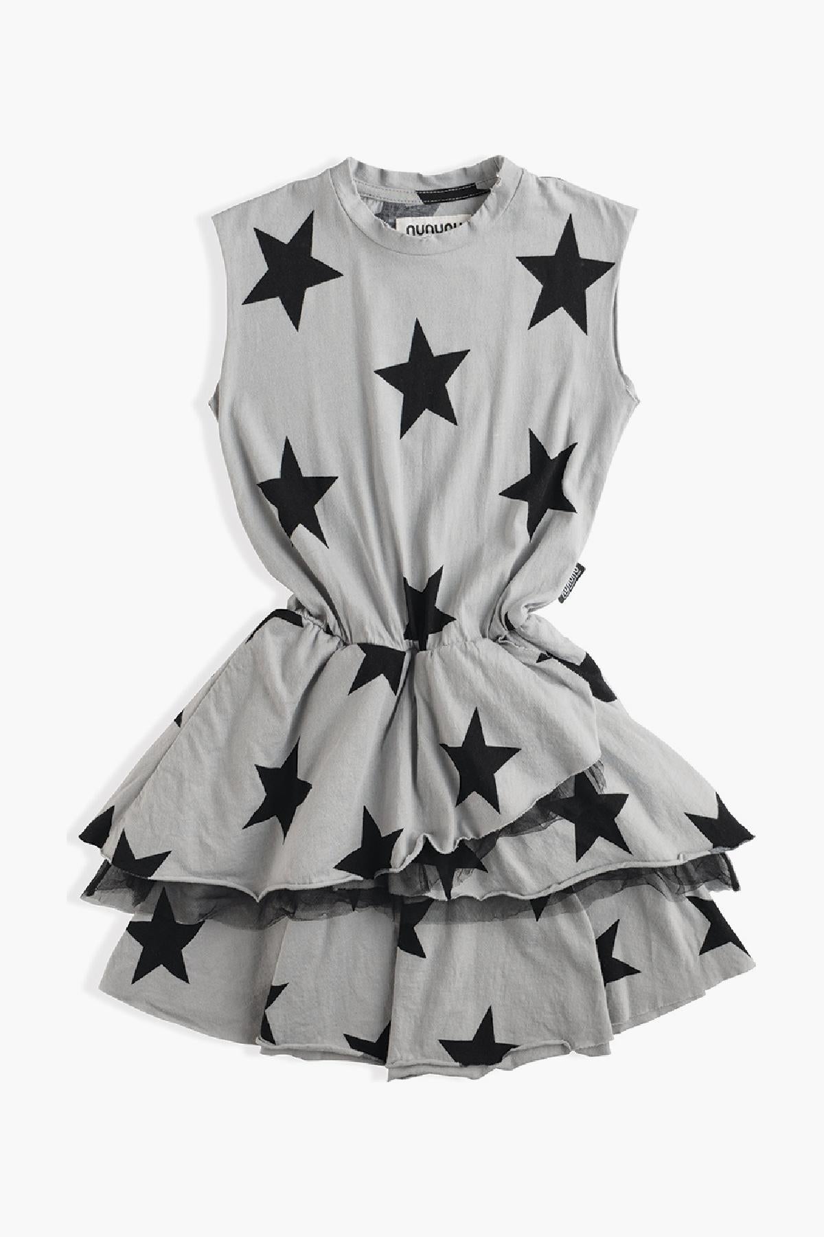Nununu Star Girls' Dress - Multi-Layered Star Print Fashion for Kids | Perfect for Birthday Parties, School Events & Casual Outings