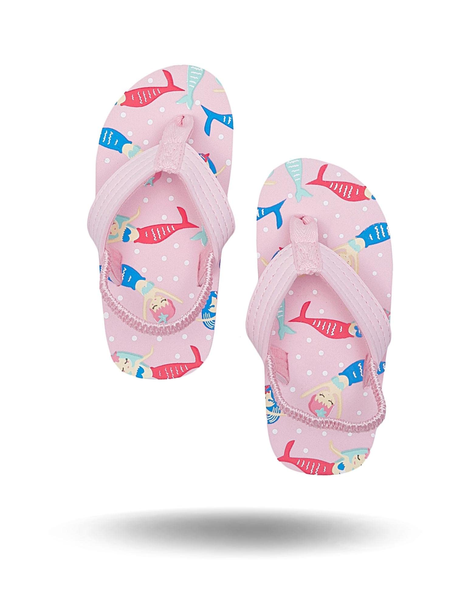 Ceruwum Toddler Girls Water Shoes - Non-Slip Beach Sandals for Toddler Girls, Lightweight Pool Flip Flops for Swimming, Outdoor Play & Summer Activities