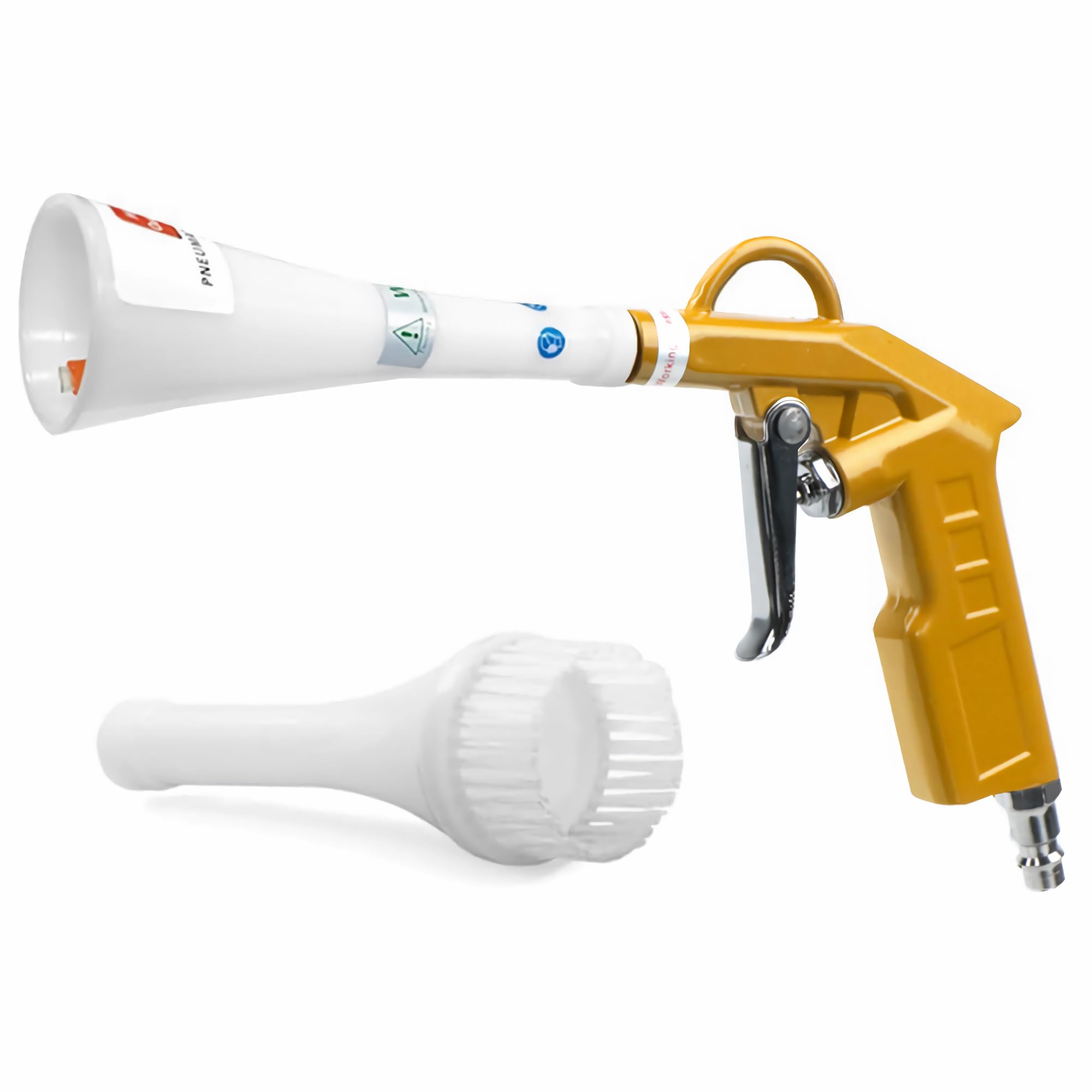 Air Blow Gun for Car Detailing - High-Pressure Air Compressor Blower with Nozzle & Dusting Brush - Perfect for Interior Cleaning, Drying, and Dust Removal - Ideal for Auto Detailing, Car Wash, and Workshop Maintenance