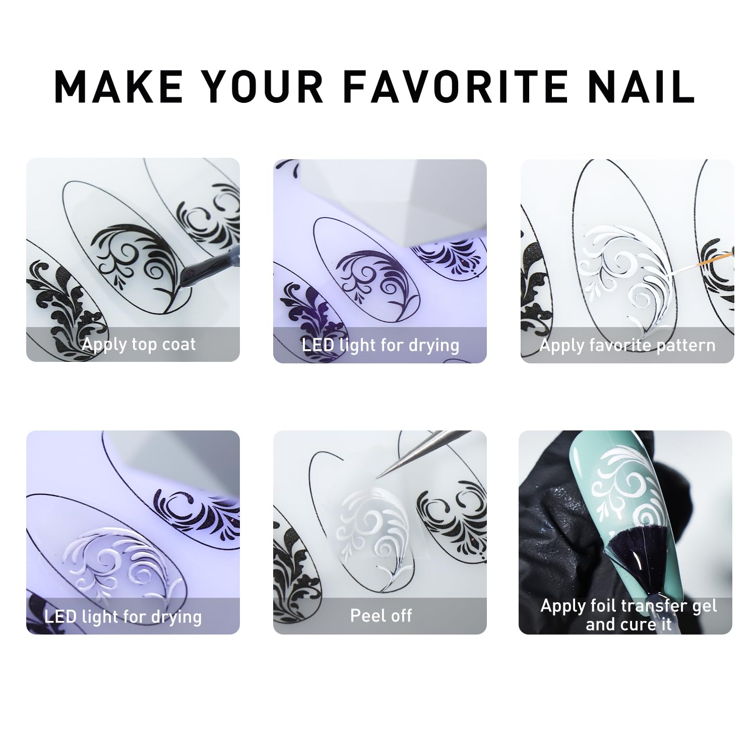 Beautilux Nail Art Silicone Practice Mat for Acrylic Nails & Nail Stamping - Reusable Nail Training Hand with Stamping Mat - Professional Nail Art Tools for Beginners & Salon Use - Perfect for Home Practice & Nail Technician Training