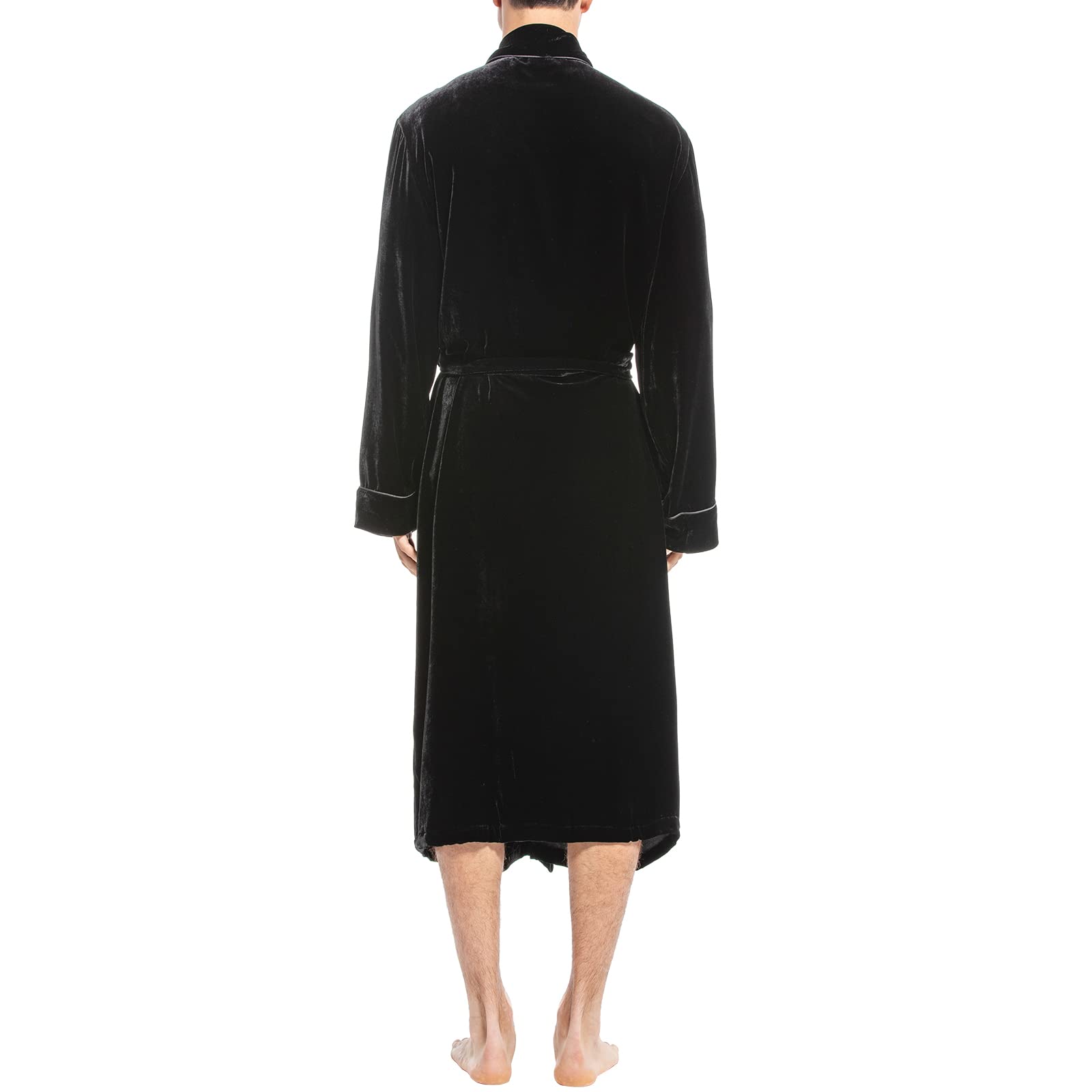 Luxury Men's Silk Velvet Robe - Soft Bathrobe & Nightgown for Autumn/Winter - Perfect for Spa, Lounge & Home Relaxation