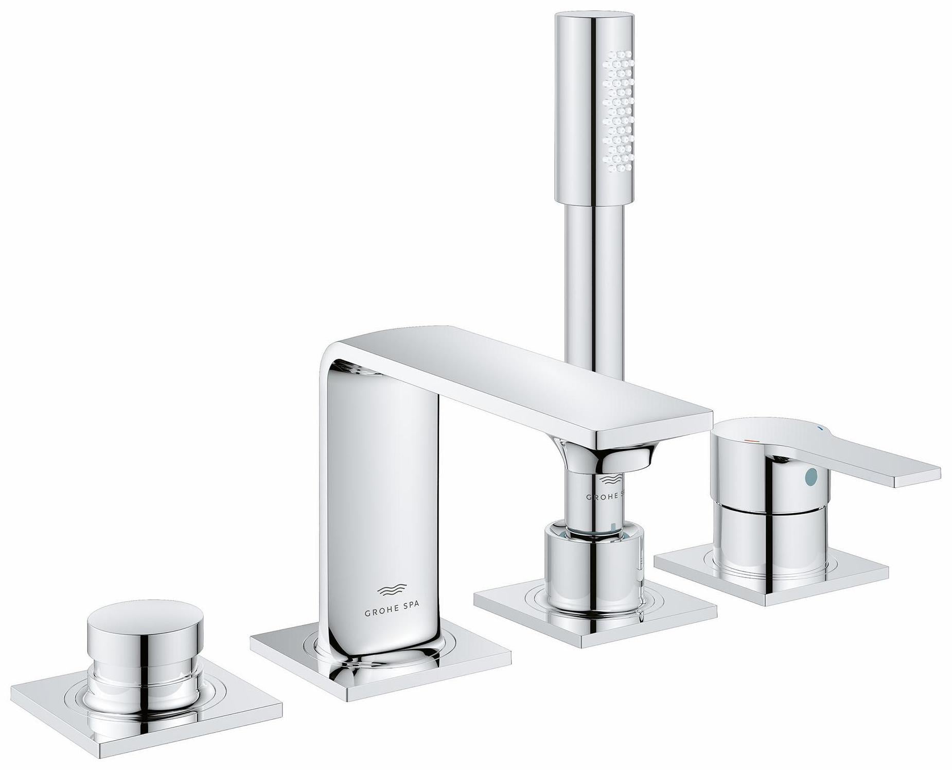Grohe Allure 4-Hole Roman Tub Faucet Trim with Hand Shower in Chrome Finish 19316001 - Perfect for Luxury Bathroom Renovations and Spa-Like Bathtub Experiences