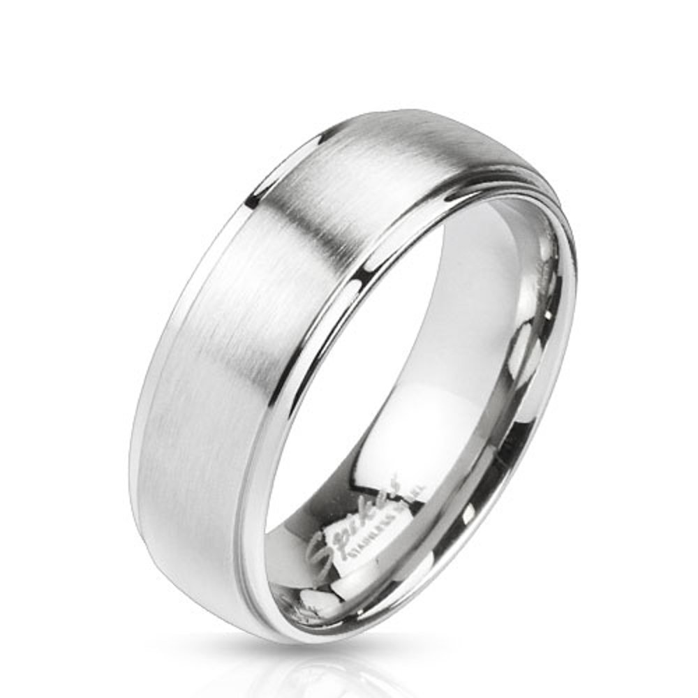 His & Her Stainless Steel Wedding Ring Set - Vintage & Modern for Couples