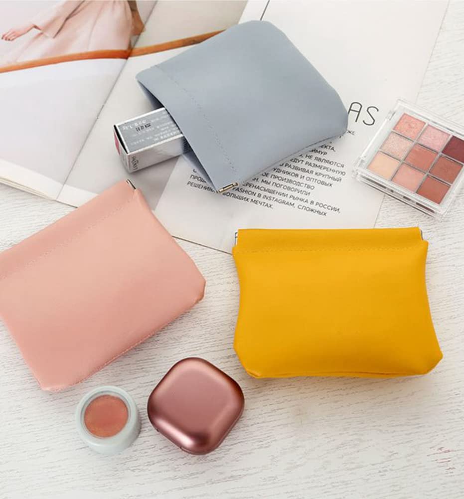 Lambskin Cosmetic Bag for Women - Waterproof Travel Makeup Pouch, Birthday Gift for Her