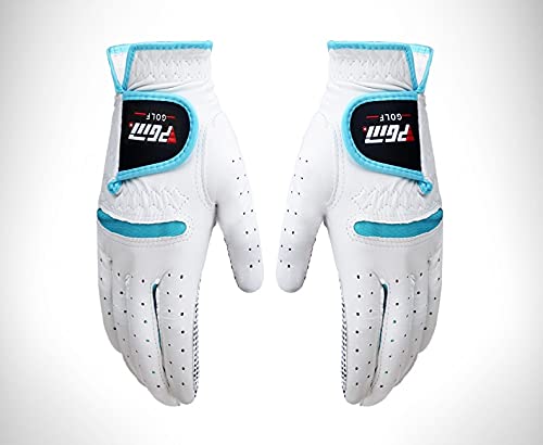 Premium Women's Golf Gloves - 1 Pair Soft Breathable Pure Sheepskin with Anti-Slip Granules for Enhanced Grip | Perfect for Driving Range, Course Play & Professional Tournaments
