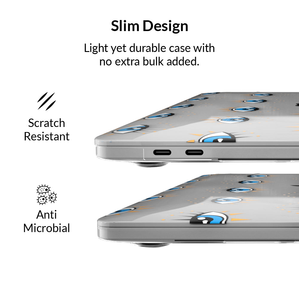 Evil Eye Protective Case for MacBook Pro/Air - Stylish Laptop Cover with Anti-Scratch Design - Perfect for Work, Travel & School Use