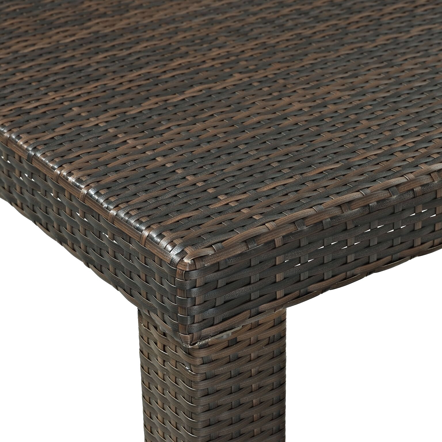 Crosley Furniture Palm Harbor 6-Person Rectangular Counter-Height Outdoor Bar Dining Table - Weather-Resistant Brown Patio Table for Backyard, Deck & Poolside Dining