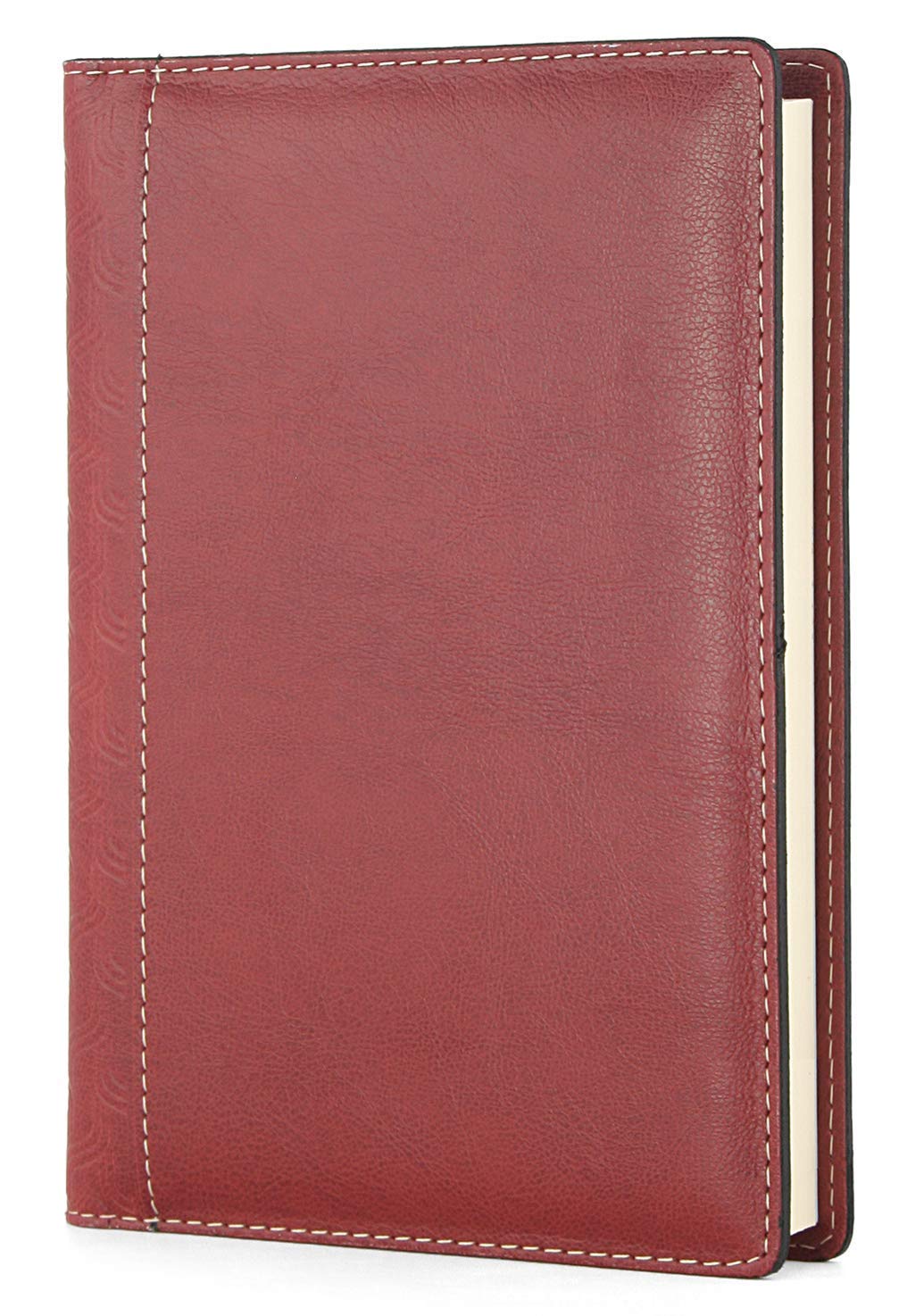 PROGRESSIO 2025 Daily Planner A5 (15 x 21cm) - 12-Month Texas Edition Lined Notebook - Handmade in Italy - Bordeaux Red | Perfect for Work, School & Personal Organization