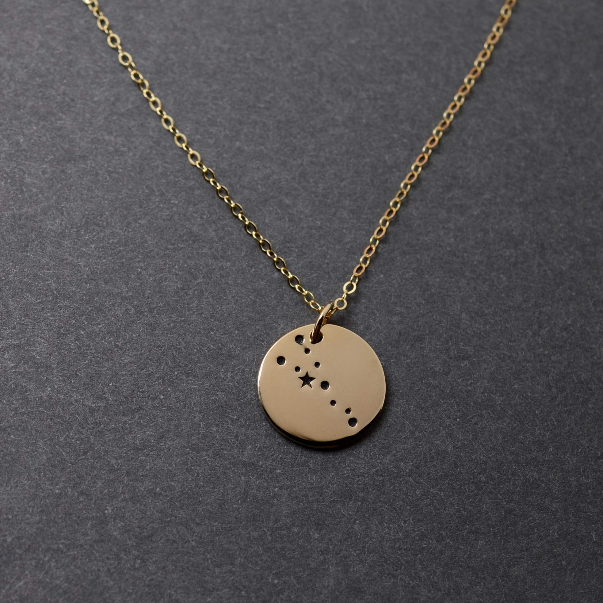 14K Gold Taurus Zodiac Necklace - Perfect Gift for Her & Astrology Lovers
