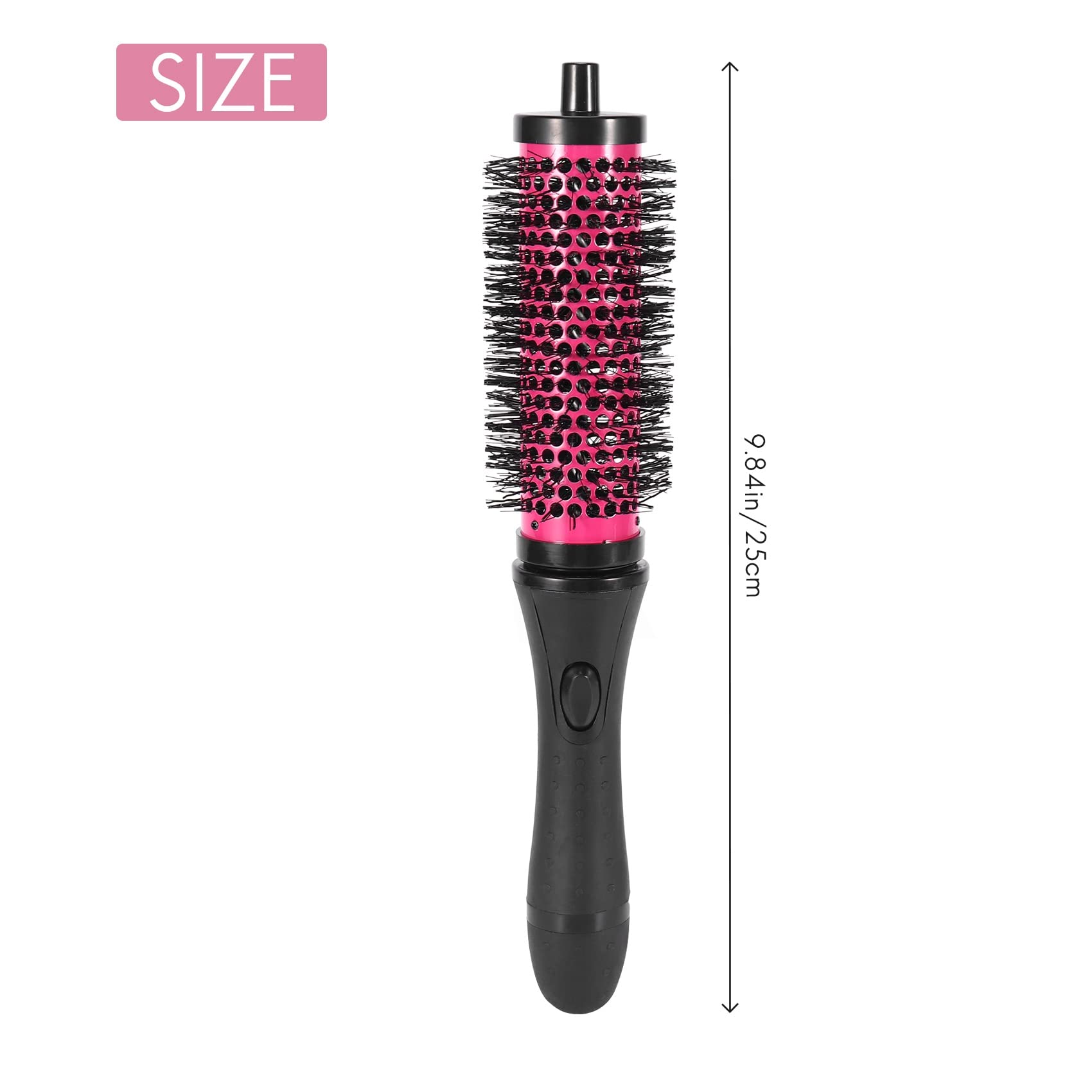 RETTI 6-Piece Round Hair Brush Set with Detachable Handle - 3 Sizes (Small, Medium, Large) Ceramic Barrel Hair Roller Brush with Positioning Clips - Professional Hair Styling Tools for Salon & Home Use - Perfect for Curling, Blowouts & Volume Styling