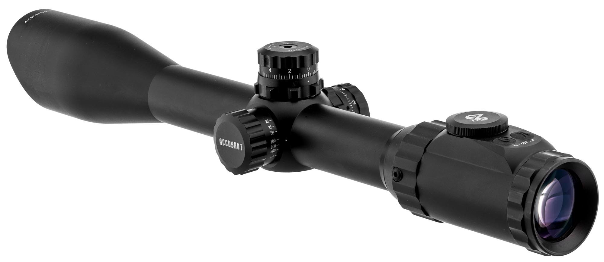 UTG 4-16X44 30mm Rifle Scope with Adjustable Objective (AO), 36-Color Mil-Dot Reticle & Mounting Rings - Black | Ideal for Hunting, Target Shooting & Tactical Use