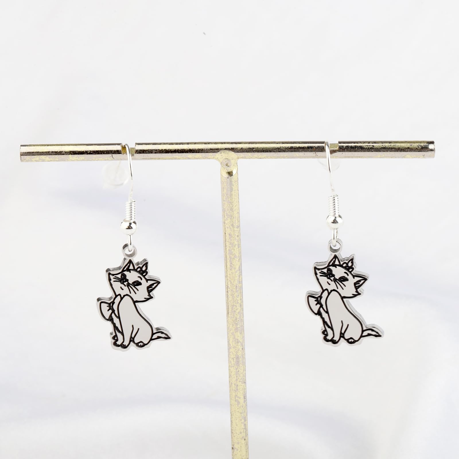 KEYCHIN Marie Cat Earrings - Cute Animal Jewelry Gifts for Women & Girls - Perfect for Cosplay, Anime Conventions & Cat Lovers