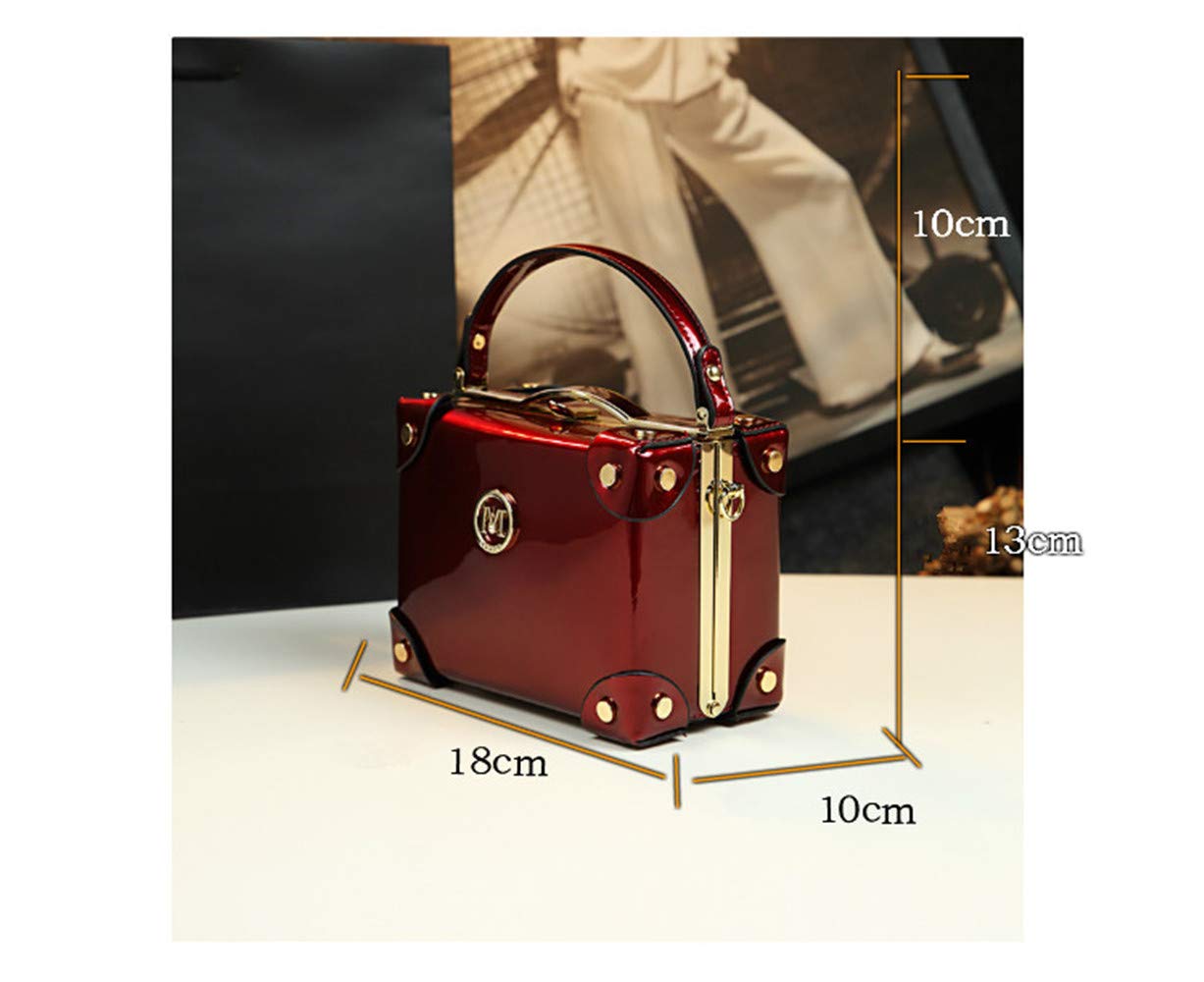 Stylish Women's Leather Top Handle Satchel Handbag - Small Square Box Evening Purse for Shoulder & Crossbody Wear | Perfect for Parties, Work & Date Night